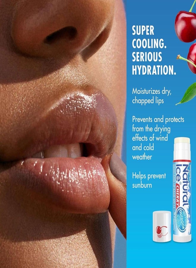 mentholatum Natural Ice Lip Balm Cherry SPF 15 1 Each (Pack of 3) - Image 3